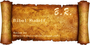 Bibel Rudolf névjegykártya