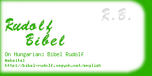 rudolf bibel business card